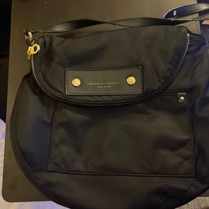 Marc Jacobs black Natasha nylon preppy purse large